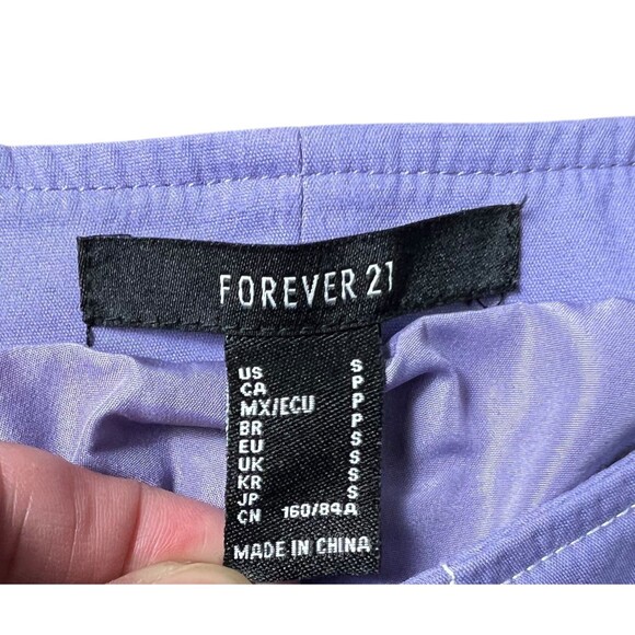 Forever 21 Sleeveless Lace-Up Crop Top  Women's S   Purple  Corset-Inspired - Picture 6 of 6